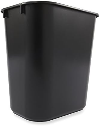 Rubbermaid Commercial Products Deskside Wastebasket/Trash Can, 3.25-Gallon/13-Quart, Black, Plastic, for Bedroom/Bathroom/Office, Fits Under Desk/Sink/Cabinet, Pack of 12 - Image 2