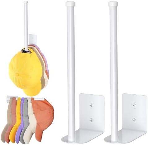Durmmur Stainless Steel Hat Organizer, Hat Rack for Wall,Each Holds 25 Hats by Durmmur
