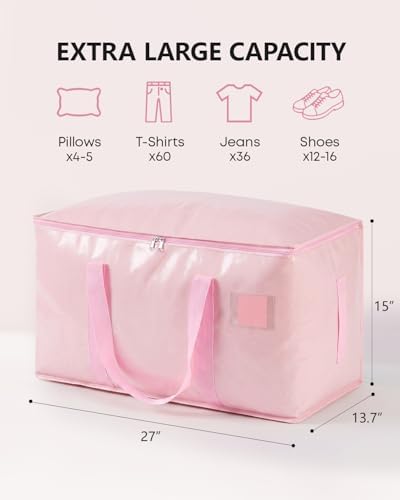 Moving Bags Heavy Duty Extra Large 110LB Storage Bags, 12 Pack-Pink - Image 6
