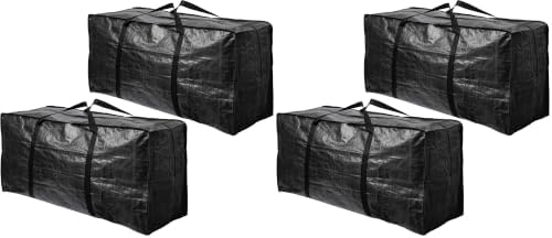 BAG-THAT! 68.5 GAL 4 Pack XXL Jumbo Extra Large Heavy Duty Stronger Handles Storage Bags Moving Totes Zippered Reusable Wrap Around Handle Storage Totes by BAGTHAT