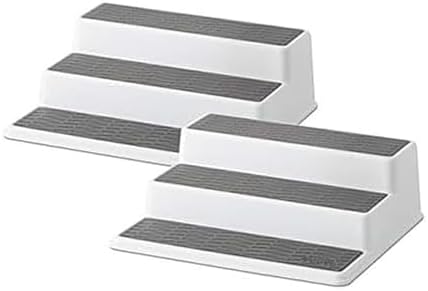 Copco Grey 2 Non-Skid 3-Tier Spice Rack Organizer for Pantry, 2-Pack, 10-Inch by Copco
