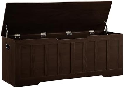 VANKILEY 51.2" Storage Chest Extra Large,Wooden Storage Bench(Espresso) by Unknown