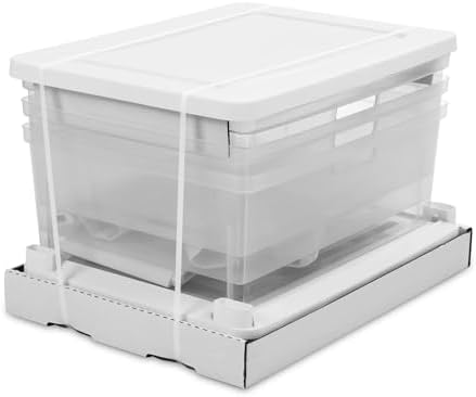 Wide 3-Drawer Organizer Tower, Plastic Storage Unit with Removable Clear Bins, Tool-Free Easy Assembly, White - Image 4