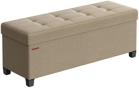 SONGMICS Storage Ottoman Bench, Foldable Foot Rest with Legs by SONGMICSbySONGMICSHOME