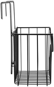 Household Essentials Over‑the‑Door Cut‑Out Metal Basket, Black - Image 7