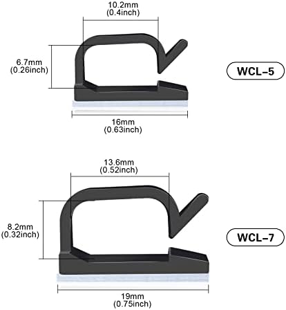 XHF 120PCS 3/4” Black Adhesive Cable Wire Wall Light Clips, Cord Holder - Image 2