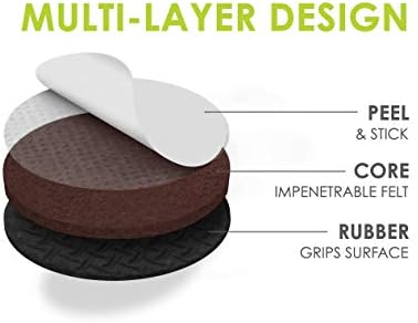 Slipstick GorillaPads CB149 Non-Slip Furniture Pads/Rubber Grippers (Set of 8) Self-Adhesive Furniture Feet Floor Protectors, 1-1/2 inch Round, Black - Image 3