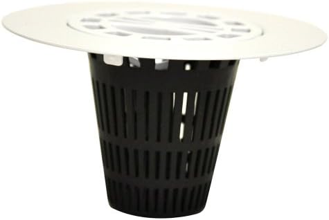 Danco Snap-in Shower Drain Cover with in-Drain Hair Catcher, 4-1/4" Round, White Strainer, (10533) by DANCO