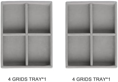 Frebeauty Small Jewelry Trays for Drawer,2 Pack 4 Grid Earring Organizer - Image 2