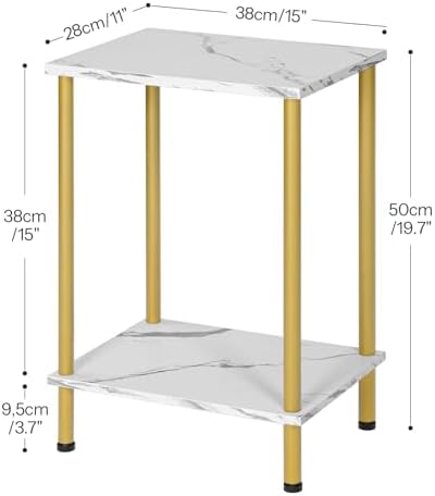HOOBRO End Tables Set of 2, Small Side Tables, Nightstands for Small Spaces - Image 3