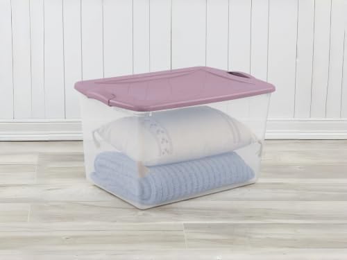 Storage Bins with Lids 6 Pack,66 Quart,24x16x13.87 in,Clear Plastic - Image 3