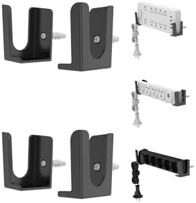 Power Strip Holder, 2 Set Power Strip Wall Mount, (Black) by NOTMBESTM