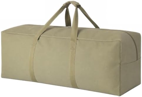 DoYiKe Extra Large Canvas Travel Duffle Bag Heavy Duty, Sports Duffel Military Camping Tent Storage 100L Armygreen by DoYiKe