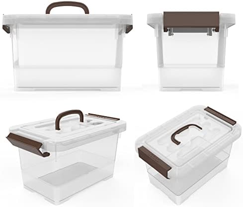 WYT Clear Storage Latch Box, 6 Pack Storage Organizer Bins with Latching Handle and Lids, 3.5 Quart - Image 4