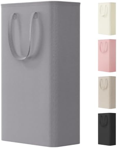 Lifewit Slim Collapsible Laundry Basket with Handles, 65L, Grey by Lifewit