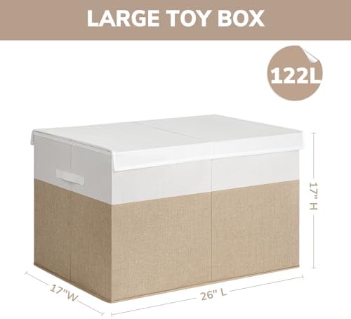 INDRESSME 122L Large Toy Storage Box with Lid Collapsible Toy Chest - Image 6