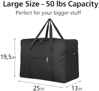 travel bag, Square Cargo Travel Duffle Bag Bolsa Maleta de Lona Cap Luggage Tote, 25x19x13, TSA Aprove, load up to 50 lb - Image 2