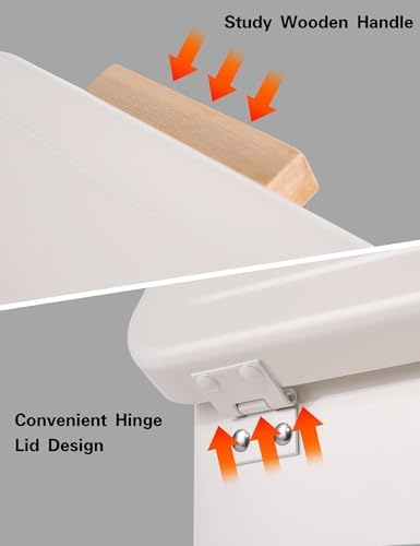 Dryer Sheet Holder with Hinged Lid, Wooden Handle & Large Capacity - Image 3