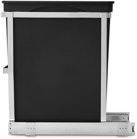 simplehuman Under Counter Pull-Out Can, 30L / 8 Gallon In-Cabinet Trash Can, Heavy-Duty Steel Frame, Commercial-Grade Ball-Bearing Tracks, Hides Trash Inside the Cabinet - Image 3