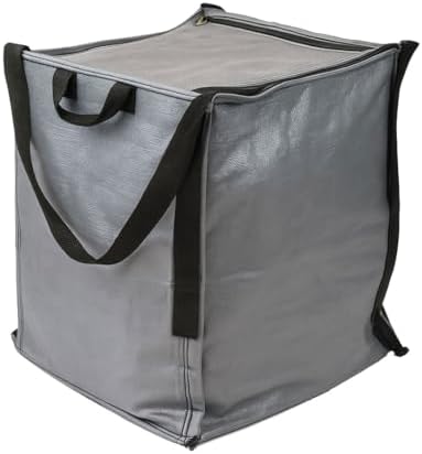 DURASACK 22-Gallon Zipper Top Heavy Duty Storage Tote Bags, Single, Gray by DURASACK