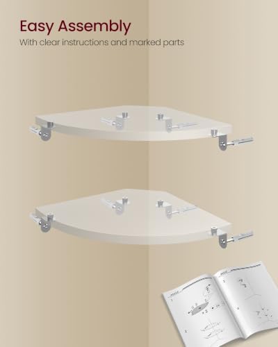 VASAGLE Floating Corner Shelves, Set of 4, 6 x 6 x 0.5 Inches - Image 7