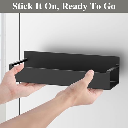 HuggieGems 6 Pack Black Magnetic Spice Rack Organizer for Refrigerator - Image 5