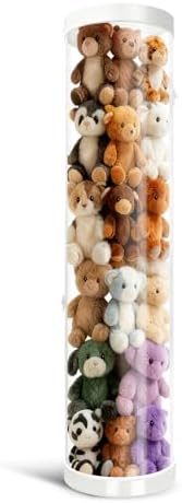Stuffed Animal Storage Tube with Zipper, 47x11 Inch Large Capacity by Mocuba