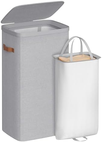 SONGMICS Laundry Basket, 100L Laundry Hamper with Lid, 1 Removable Bag by SONGMICSbySONGMICSHOME