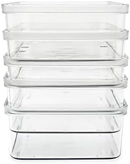 Isaac Jacobs 5-Pack Small Clear Storage Bins (5.5” L x 7.75” W x 2.5” H) - Image 6