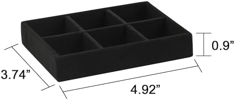 Frebeauty Small Jewelry Organizer for Drawer,Set of 9 Velvet Jewelry Trays - Image 3