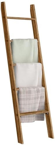 VASAGLE 5-Tier Blanket Ladder, Modern Basic Ladder Shelf by VASAGLEbySONGMICSHOME