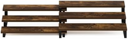 Furinno RAVEL Kitchen Countertop Organizer Set of 2, 3-Tier Counter Shelves, Kitchen Storage, Expandable, Spice Rack, for Pantry, Coffee Bar, Amber Pine - Image 4