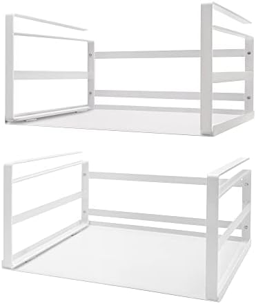 Nxconsu Under Shelf Basket 2 Pack, Cabinet Storage Organizer, 13.4" White by Nxconsu