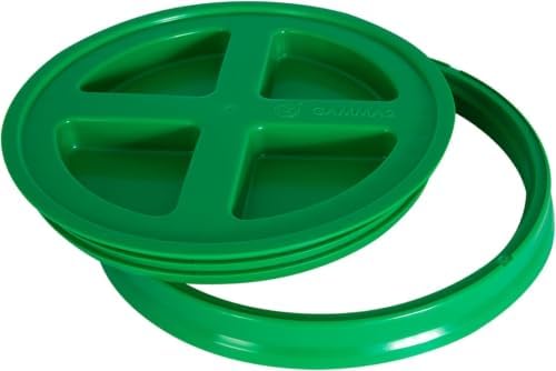 GAMMA2 Gamma Seal Lid - Pet Food Storage Container Lids - Fits 3.5, 5, 6, & 7 Gallon Buckets, Green, Made in USA (Pack of 12) by Gamma2