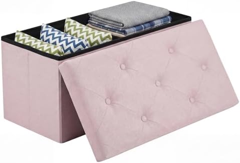 Sweetcrispy 30 Inch Foldable Storage Ottoman Bench, Ottoman with Storage by Sweetcrispy