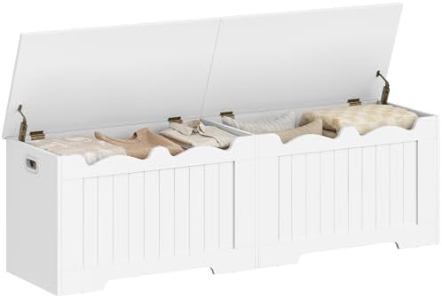 Hzuaneri 59 inches Farmhouse Storage Chest | 70 Gal | Pure White by Hzuaneri