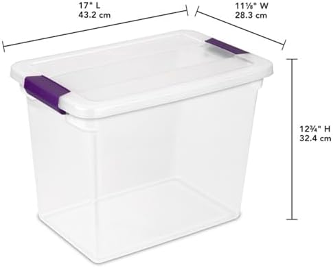 Sterilite ClearView Latch Boxes, Storage Bins with Lids, 27 Quart, 18-Pack - Image 2