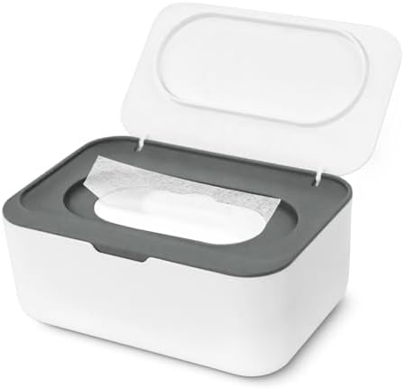 Dryer Sheet Holder, Laundry Dryer Sheet Container with Lid (Gray) by RSQAZQ