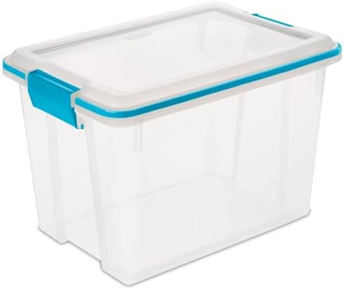 Sterilite Gasket Storage Box with Lids for Home & Office, 20 Quart, 24-Pack by Sterilite