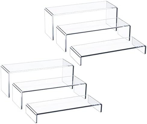 HIIMIEI Acrylic Display Riser, 6 Pcs 12" Large Acrylic Risers by HIIMIEI