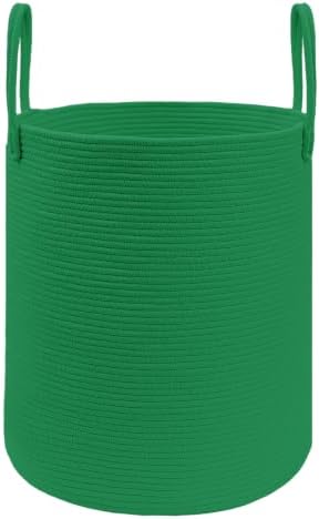 JMvicyroam 100L Cotton Rope Laundry Basket Hamper, Dark Green by JMvicyroam
