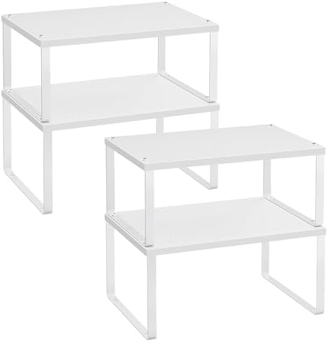 SONGMICS Set of 4 Metal Spice Racks, Stackable Expandable Shelf Risers by SONGMICSbySONGMICSHOME