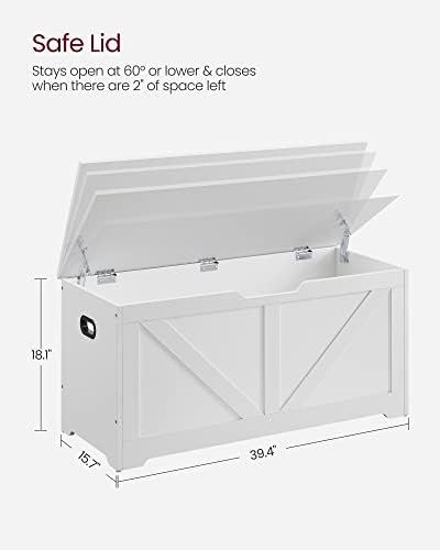 VASAGLE Storage Chest with 2 Safety Hinges, 15.7 x 39.4 x 18.1 Inches - Image 3