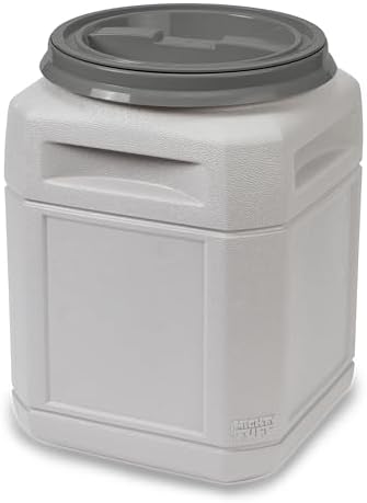 Mighty Tuff Airtight Dog Food Storage Container – 10 Gal, up to 40 lb Capacity – Cat and Dog Food Container with Twist Lid & Handles – BPA-Free, Made in USA by MightyTuff