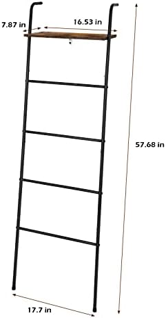 Blanket Ladder Holder for Living Room Farmhouse Decorative Ladder Holder - Image 2