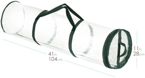 Hearth & Harbor Wrapping Paper Storage Container - Clear Wrapping Paper Holder Fits Up To 14 Rolls of 40" - Tear Proof Gift Wrapping Organizer Storage - Premium Christmas Storage Bag For Easy Carrying - Image 6