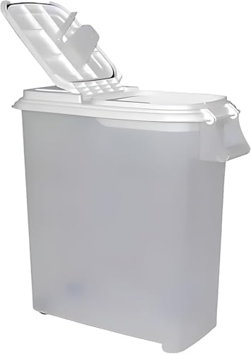 Buddeez 80-Quart Roll-Away Pet and Large Animal Food Dispenser with Scoop by Buddeez