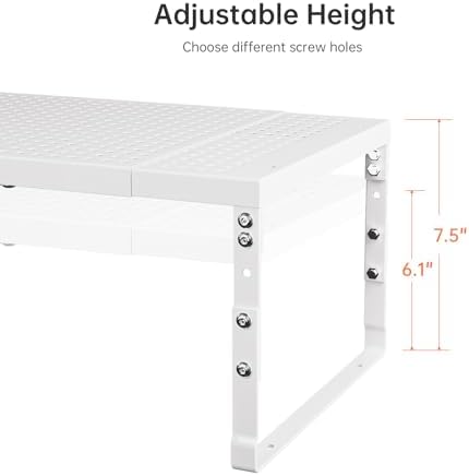 Cabinet Shelf,Expandable Adjustable Stackable Kitchen Organizer,for cabinets, Kitchens, countertops, bathrooms Shelf Organizer(3Packs/White,Large) - Image 4