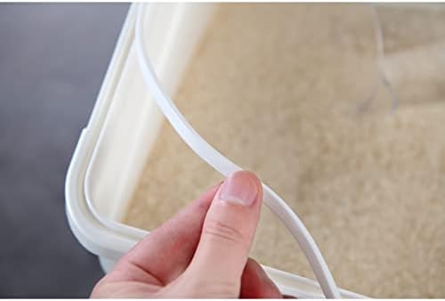 HANAMYA 15 Liter / 30 lbs Rice Storage Container with Measuring Cup, BPA free, For Rice | Grain | Pet Food | Flour, 2 count, White - Image 7