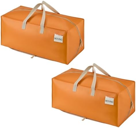 VENO 2 Pack Heavy Duty Moving Bags with Backpack Straps, Zippers & Handles, Extra Large Packing Bags for College Dorm Essentials, Moving Supplies Alternative to Cardboard Moving Boxes by Veno